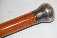 Lot 32 - A late Victorian walking cane, having mallacca...