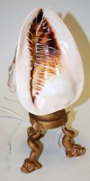 Lot 54 - A conch shell converted into a table lamp,...