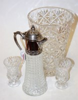 Lot 66 - A Victorian style claret jug having a cut...