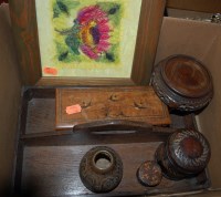 Lot 83 - A box of miscellaneous items, to include; 19th...