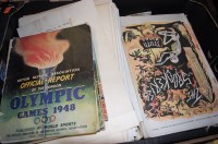 Lot 84 - A box of miscellaneous magazines and ephemera,...
