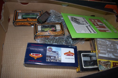 Lot 86 - A box of assorted model rail related items, to...
