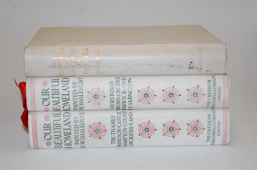 Lot 87 - Six volumes of Our Beautiful Homeland painted...