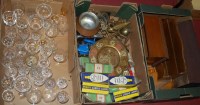 Lot 99 - Three boxes of miscellaneous items, to include;...