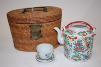 Lot 129 - A Chinese Republic porcelain teapot, having...