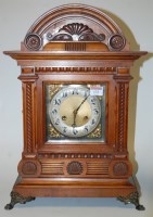 Lot 133 - A late 19th century Continental walnut cased...