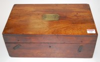 Lot 135 - A 19th century mahogany box, the hinged lid...