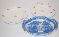 Lot 143 - A Victorian Davenport blue and white transfer...