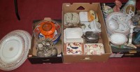 Lot 168 - Three boxes of miscellaneous items, to include;...
