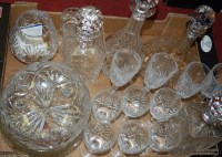 Lot 170 - A box of miscellaneous glassware, to include;...