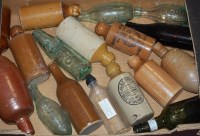 Lot 180 - A box of miscellaneous glass jars and...