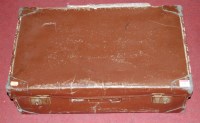 Lot 181 - A leather case and contents to include various...
