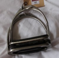 Lot 65 - OPS stirrup irons 4¾'' S/H