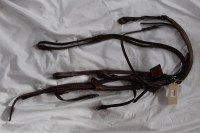 Lot 112 - Shires bridle oak brown C/S flash padded and...