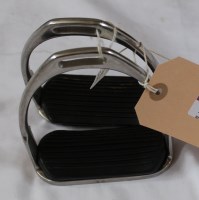 Lot 222 - Cottage Craft stirrup irons 4¼'' with treads