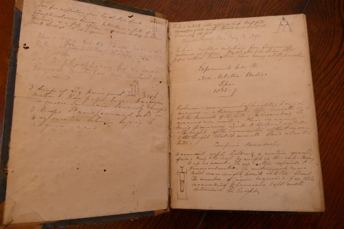 Lot 2020 - Mss notebook, approx 15 x 20cm, approx 140pp,...
