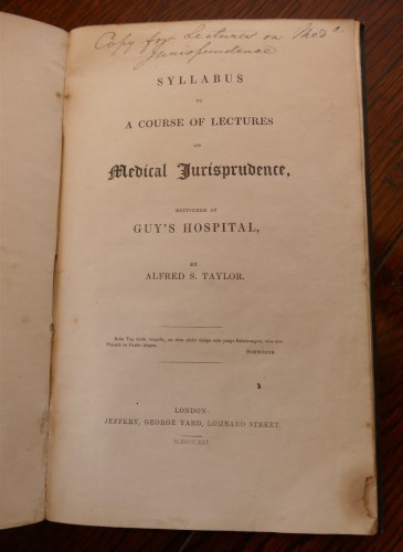 Lot 2030 - Syllabus of A Course of Lectures on Medical...