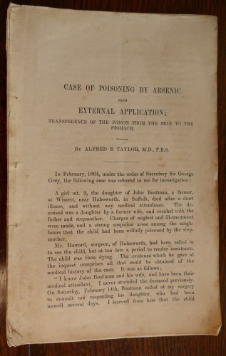 Lot 2091 - TAYLOR, Alfred S., Case of Poisoning by...