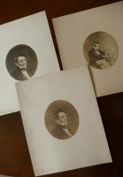 Lot 2143 - Three oval mounted undated photographs of...