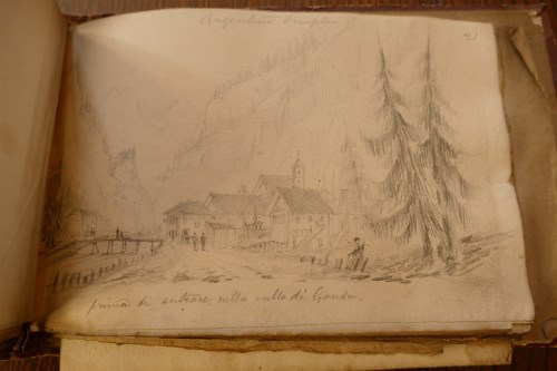 Lot 2218 - Alfred Swaine Taylor, oblong sketchbook, 23 x...