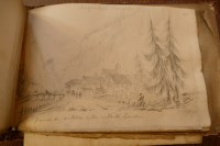 Lot 2218 - Alfred Swaine Taylor, oblong sketchbook, 23 x...