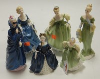 Lot 24 - Six various Doulton ladies, to include; Fair...