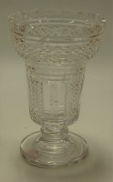 Lot 37 - A Waterford cut crystal pedestal vase, in the...