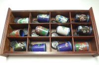 Lot 38 - A display of twelve modern cloisonné enamel...