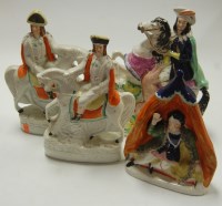 Lot 49 - A pair of Victorian Staffordshire figures Tom...