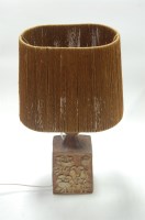 Lot 60 - A Bernard Rooke stoneware lamp with string...