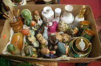Lot 73 - A mixed lot of decorative china ornaments to...