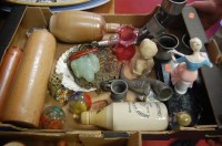 Lot 75 - A mixed lot to include stoneware storage...