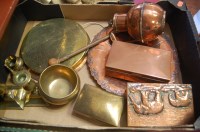 Lot 78 - Assorted metal wares to include brass gong,...