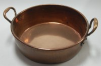 Lot 116 - A Victorian copper preserve pan with twin...
