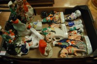 Lot 125 - Assorted Staffordshire figures to include Tom...