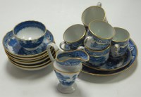 Lot 143 - A late 18th century English porcelain blue and...