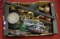 Lot 189 - Assorted metalwares to include copper, brass etc