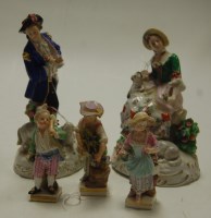Lot 192 - A set of three Meissen porcelain allegorical...