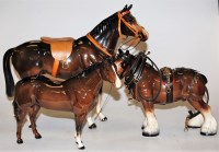 Lot 3 - A Beswick Quarter horse model No. 2186 brown...