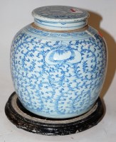 Lot 33 - A 19th century Chinese stoneware blue and...