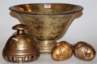 Lot 36 - An early 20th century brass table bowl, of...