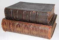 Lot 44 - A Victorian leather bound family Bible,...