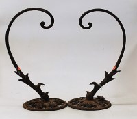Lot 45 - A pair of early 20th century iron brackets,...