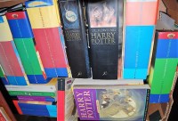 Lot 51 - A box of J K Rowling Harry Potter books, hard...