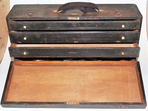 Lot 96 - An early 20th century stained pine and plywood...