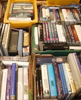 Lot 105 - Nine boxes of miscellaneous (mainly hardback)...
