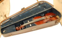 Lot 107 - An early 20th century violin having a two...