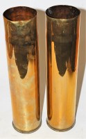 Lot 121 - A matched pair of shell case vases, h.35cm