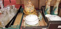 Lot 139 - Three boxes of miscellaneous china and...