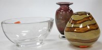 Lot 154 - A Mdina glass vase, of teardrop form, with...